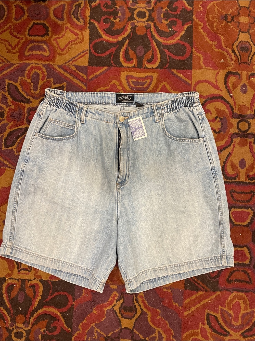 Sonoma Light Blue Elastic Waist Denim Shorts